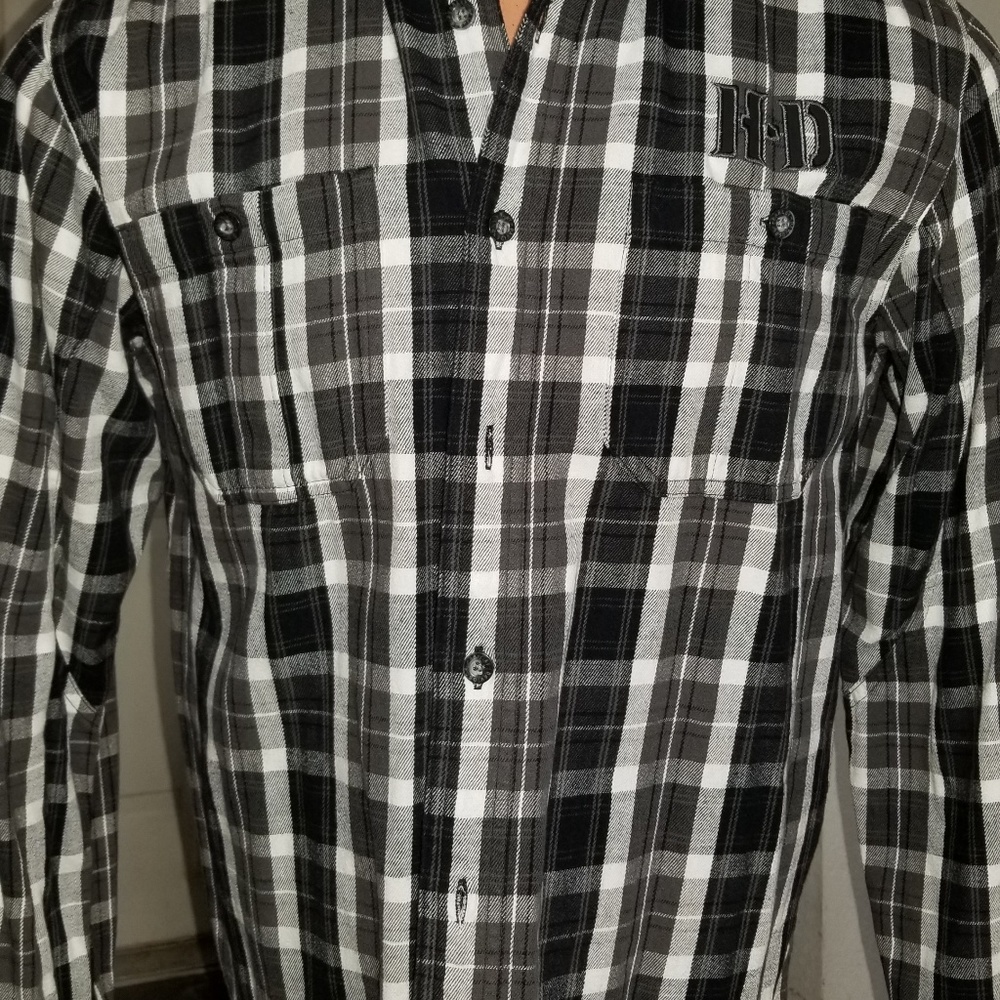 Harley Davidson Plaid Dress Shirt